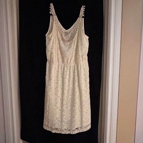 NWT Smart Set Canada Floral White Sleeveless Dress Size L - Picture 1 of 5
